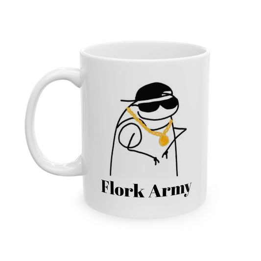 Flork Army meme coin Ceramic Mug, (11oz, 15oz)